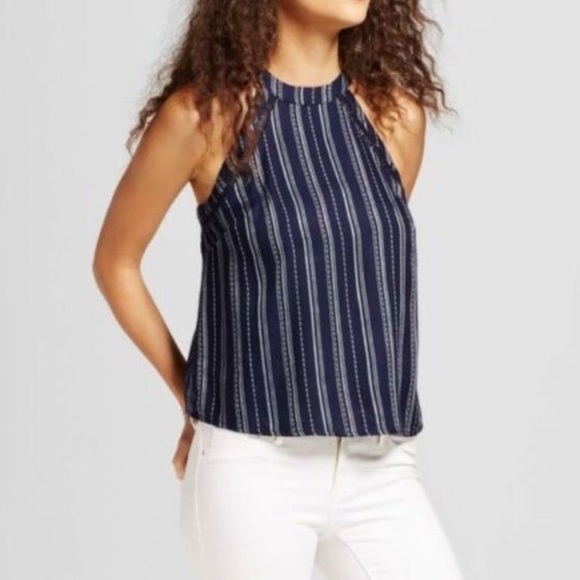 Mossimo Supply Co. Navy Halter Top - Picture 1 of 4
